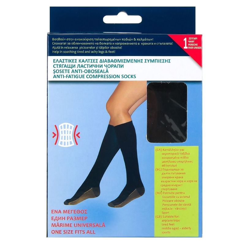 Fashion, accesorii si bijuterii - Femei - Lenjerie si pijamale femei - Sosete si ciorapi femei - Sosete compresie, negru, marime universala, material cupru - Infinity.ro