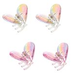 Fashion, accesorii si bijuterii - Femei - Accesorii femei - Accesorii pentru par femei - Set 4 clame de par, model inima, culoare multicolor, dimensiune 4.5 x 3.5cm - Infinity.ro