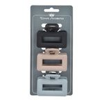 Fashion, accesorii si bijuterii - Femei - Accesorii femei - Accesorii pentru par femei - Set clame par femei, model mat, multicolor, 6.5 cm, 3 bucati - Infinity.ro