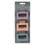 Fashion, accesorii si bijuterii - Femei - Accesorii femei - Accesorii pentru par femei - Clame de par, set 3 bucati, multicolor, mat, dimensiune 6 cm - Infinity.ro