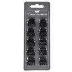 Fashion, accesorii si bijuterii - Femei - Accesorii femei - Accesorii pentru par femei - Set clame par, model 2 cm, negru, plastic, 10 bucati - Infinity.ro