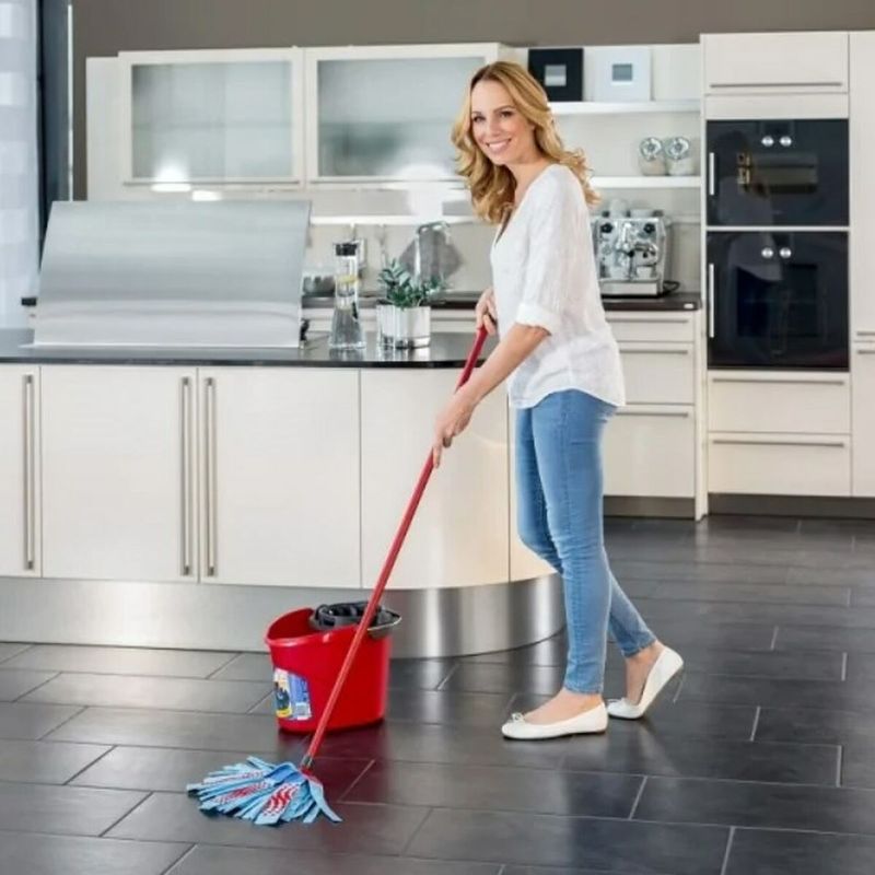 Market - Curatenie si intretinere casa - Produse menaj - Mopuri - Mop Vileda 3Action Velour XL Albastru Rosu - Infinity.ro
