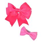 Fashion, accesorii si bijuterii - Copii - Accesorii copii - Accesorii pentru par copii - Set clame par 3d, roz fucsia, 2 marimi, 6 bucati - Infinity.ro