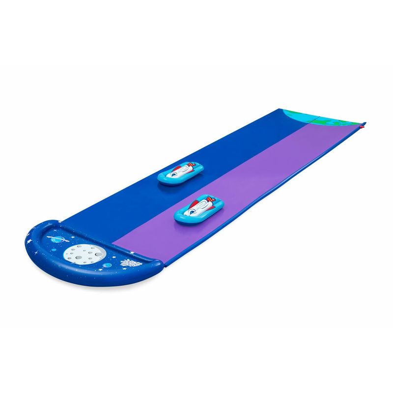 Jucarii, Copii si Bebe/Jucarii si jocuri/Jucarii de exterior/Tobogane copii - Tobogan acvatic Bestway 488 x 138 cm Glisant Double - Infinity.ro