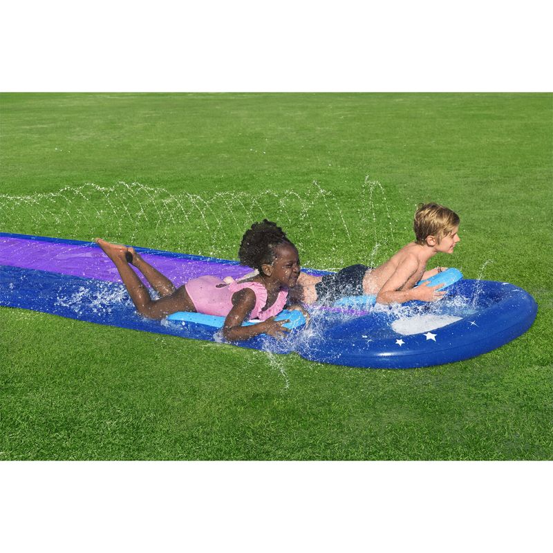 Jucarii, Copii si Bebe/Jucarii si jocuri/Jucarii de exterior/Tobogane copii - Tobogan acvatic Bestway 488 x 138 cm Glisant Double - Infinity.ro