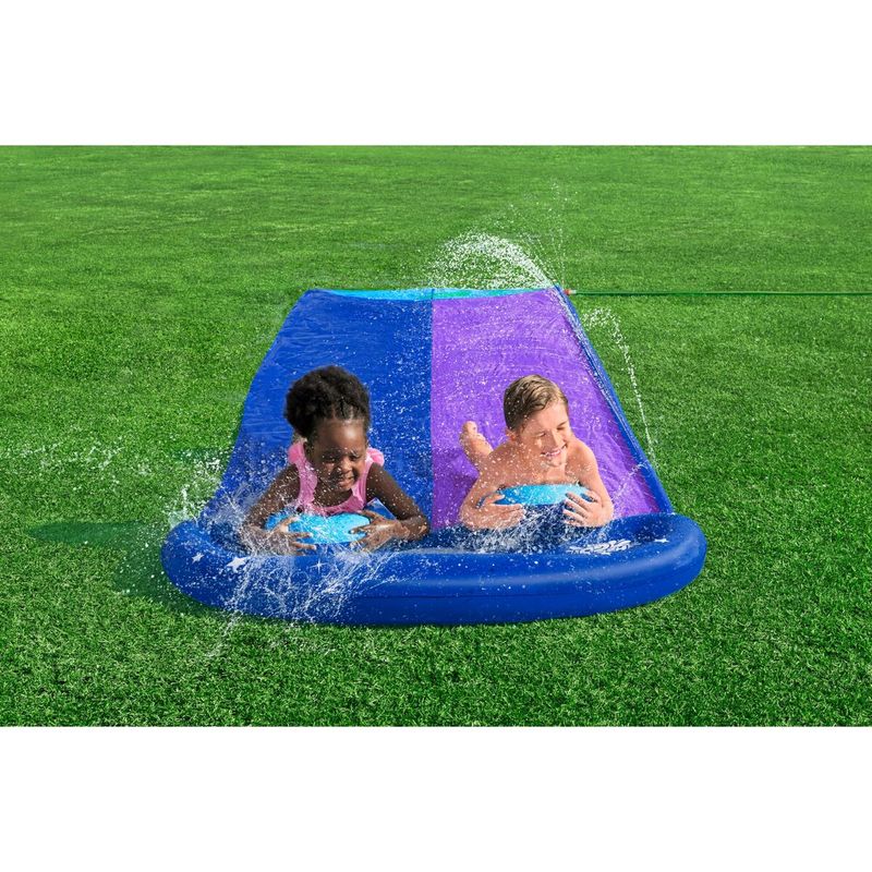 Jucarii, Copii si Bebe/Jucarii si jocuri/Jucarii de exterior/Tobogane copii - Tobogan acvatic Bestway 488 x 138 cm Glisant Double - Infinity.ro