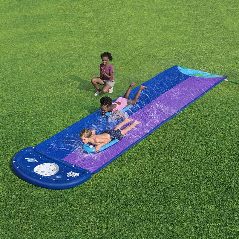Jucarii, Copii si Bebe/Jucarii si jocuri/Jucarii de exterior/Tobogane copii - Tobogan acvatic Bestway 488 x 138 cm Glisant Double - Infinity.ro