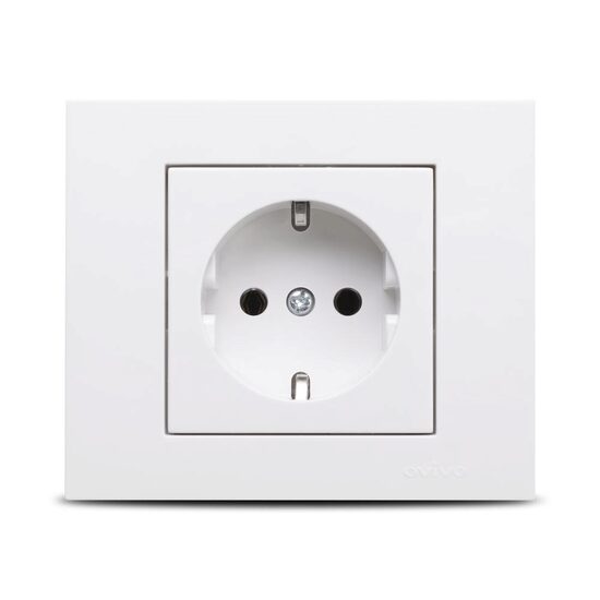 Priza schuko ST alb