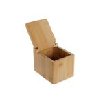 Casa si Gradina - Bucatarie si vesela - Organizare si depozitare bucatarie - Cutii alimentare - Solnita cu capac DKD Home Decor Natural Bambus 10 x 13 x 10 cm - Infinity.ro