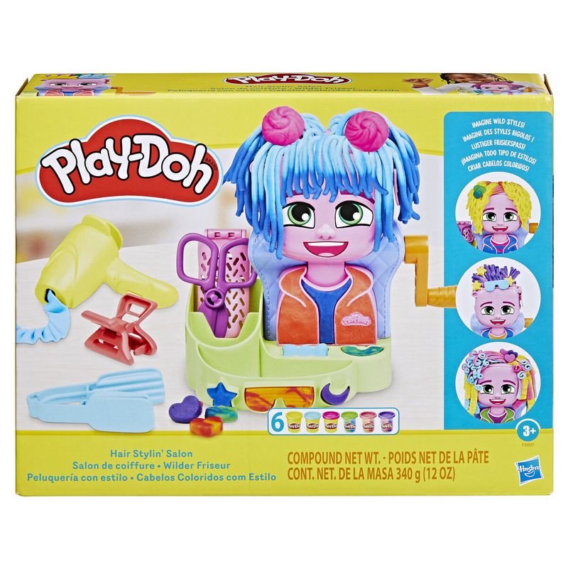 Jucarii, Copii si Bebe - Jucarii si jocuri - Jucarii & jocuri educative - Pasta, lut si nisip modelabil - Joc de Plastilina Hasbro Playdoh Accesorii 6 Vase Coafura - Infinity.ro