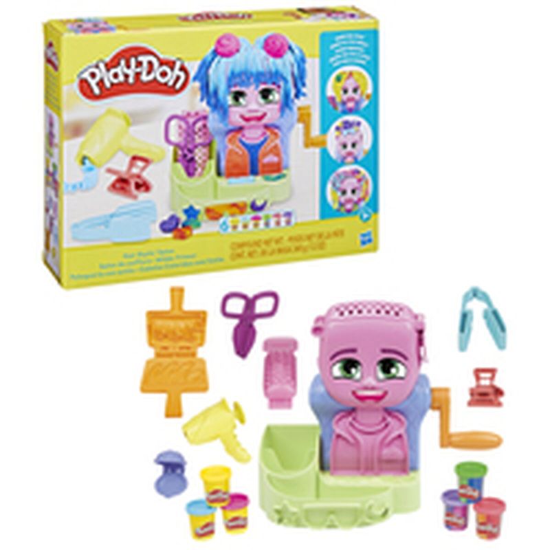 Jucarii, Copii si Bebe - Jucarii si jocuri - Jucarii & jocuri educative - Pasta, lut si nisip modelabil - Joc de Plastilina Hasbro Playdoh Accesorii 6 Vase Coafura - Infinity.ro
