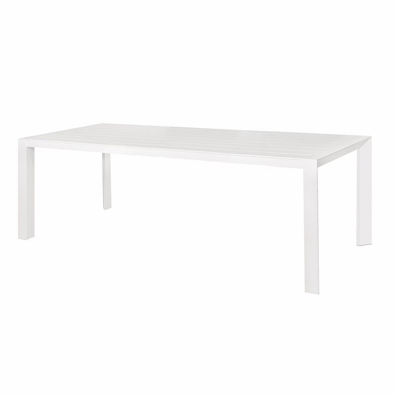 Casa si Gradina - Mobilier - Mese si birouri - Mese bucatarie si dining - Masa de Sufragerie Io Alb Aluminiu 240 x 100 x 75 cm - Infinity.ro