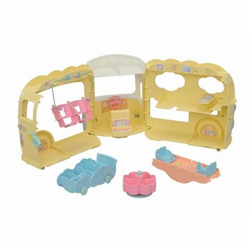 Jucarii, Copii si Bebe - Jucarii si jocuri - Papusi si accesorii - Casute de papusi si mobilier - Accesorii pentru casute de papusi Sylvanian Families 5744 Rainbow Fun Nursery Bus - Infinity.ro