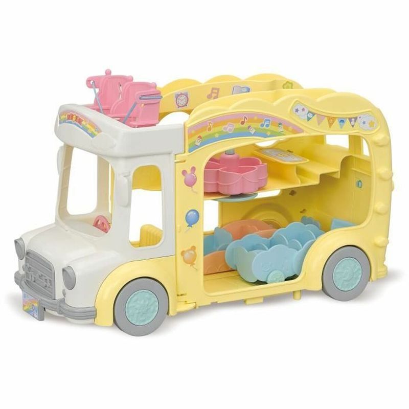 Jucarii, Copii si Bebe - Jucarii si jocuri - Papusi si accesorii - Casute de papusi si mobilier - Accesorii pentru casute de papusi Sylvanian Families 5744 Rainbow Fun Nursery Bus - Infinity.ro