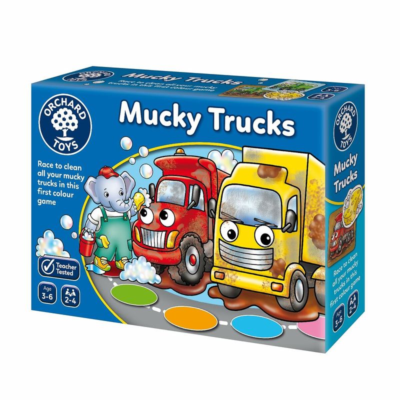Jucarii, Copii si Bebe - Jucarii si jocuri - Jocuri si puzzle - Jocuri de societate - Joc Educativ Orchard Mucky Trucks (FR) - Infinity.ro