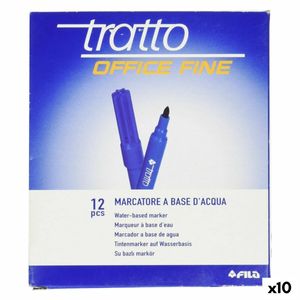 Set de Carioci Tratto Office Fine Albastru (10 Unitati)
