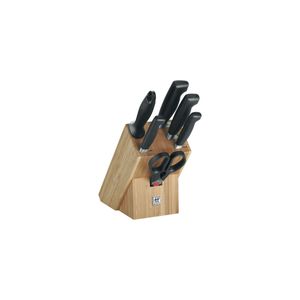 Set de cutite de bucatarie si suport Zwilling 35068-002-0 Negru Otel Bambus Otel inoxidabil Plastic 7 Piese