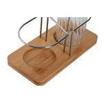 Casa si Gradina - Bucatarie si vesela - Organizare si depozitare bucatarie - Cutii alimentare - Set de ulei si otet Home ESPRIT Transparent Natural Bambus Geam 18,5 x 9,3 x 24 cm - Infinity.ro