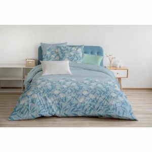 Set husa de patura HOME LINGE PASSION 240 x 260 cm Albastru 3 Piese