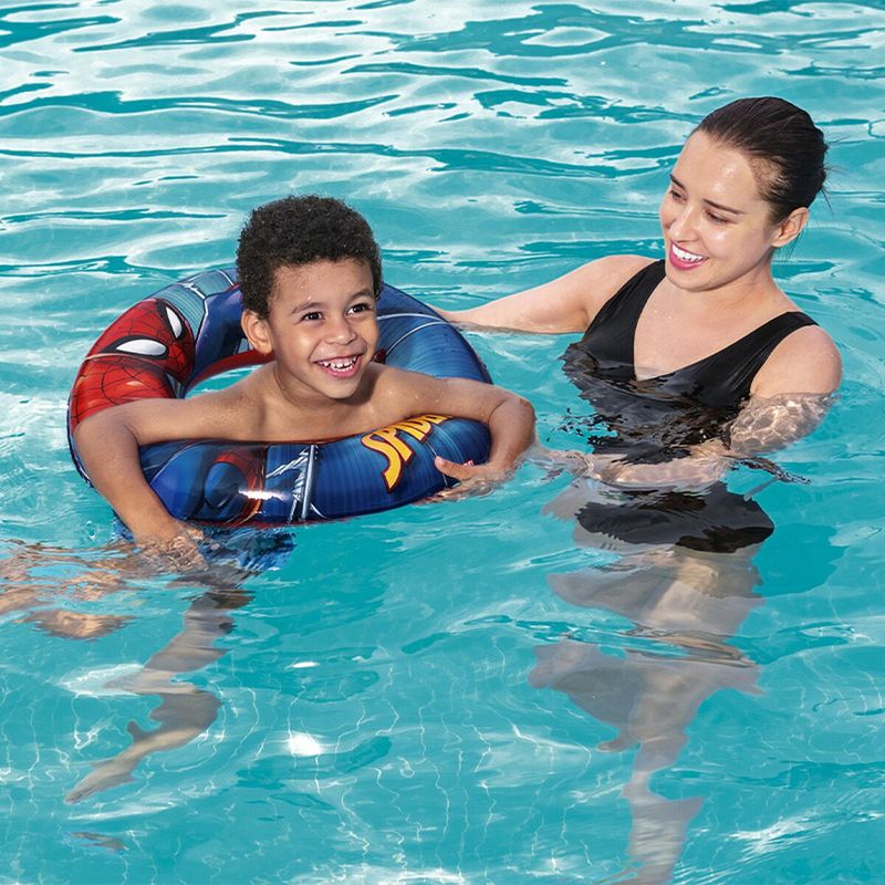 Jucarii, Copii si Bebe - Jucarii si jocuri - Jucarii de exterior - Colaci, ochelari si accesorii inot copii - Flotor gonflabil Bestway Multicolor Spiderman Ø 56 cm - Infinity.ro