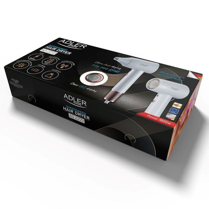 Ingrijire personala si Cosmetice - Aparate & accesorii ingrijire personala - Hair styling - Uscatoare de par - Uscator de Par Adler AD 2272 Alb 1800 W - Infinity.ro