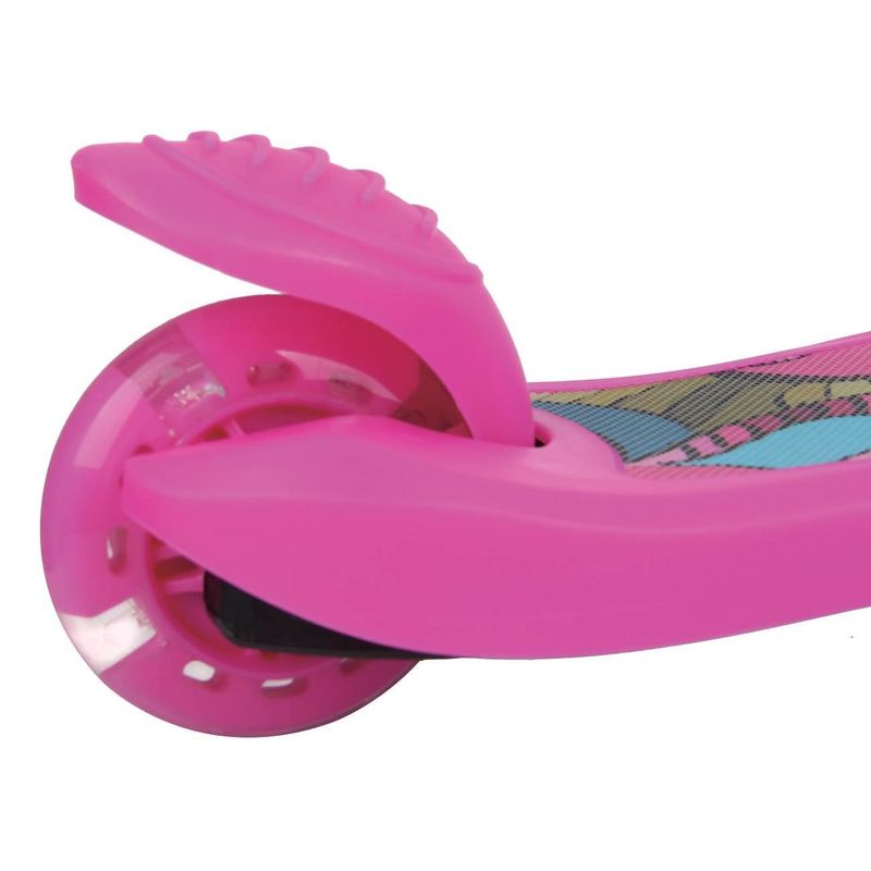 Sport si Outdoor - Role, trotinete si skateboard - Trotinete copii - Trotineta copii, 3 roti, led, frana spate, reglabila, fucsia - Infinity.ro