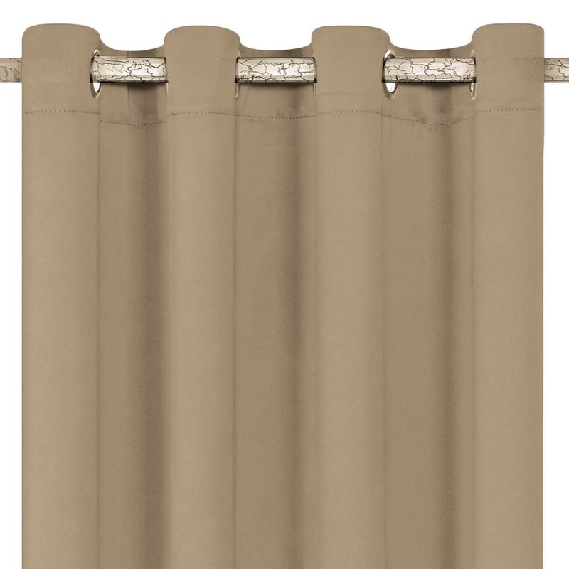 Casa si Gradina - Textile si covoare - Perdele si draperii - Draperii - Draperie decorativa, taupe, inele 4cm, 140x 260cm - Infinity.ro