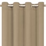 Casa si Gradina - Textile si covoare - Perdele si draperii - Draperii - Draperie decorativa, taupe, inele 4cm, 140x 260cm - Infinity.ro