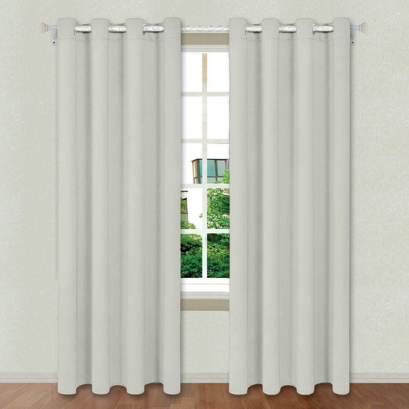 Casa si Gradina - Textile si covoare - Perdele si draperii - Draperii - Draperie decorativa, model ecru, dimensiuni 140x 260 cm, inele fixare 4 cm, material poliester - Infinity.ro