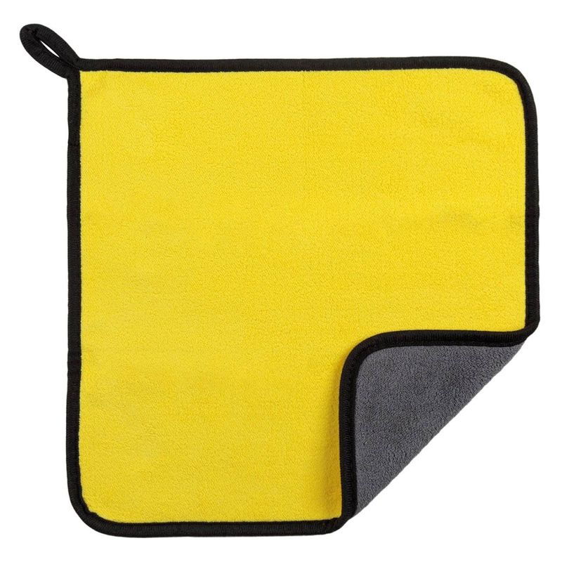 Auto si Moto - Intretinere auto - Produse curatare auto - Set lavete microfibre auto, model neatribuit, dimensiuni 30x 30cm si 40x 40cm, 2 bucati, culori galben si gri - Infinity.ro