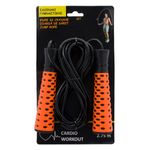 Sport si Outdoor - Fitness - Accesorii fitness - Corzi de sarit - Coarda gimnastica, 2.75m, manere portocalii, grosime 4mm - Infinity.ro