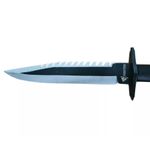 Sport si Outdoor - Camping - Cutite, bricege si accesorii - Cutite si bricege - Cutit tactic Foxter Rambo Finka, 35 cm, lama din otel, maner metalic invelit cu sfoara, teaca, negru - Infinity.ro