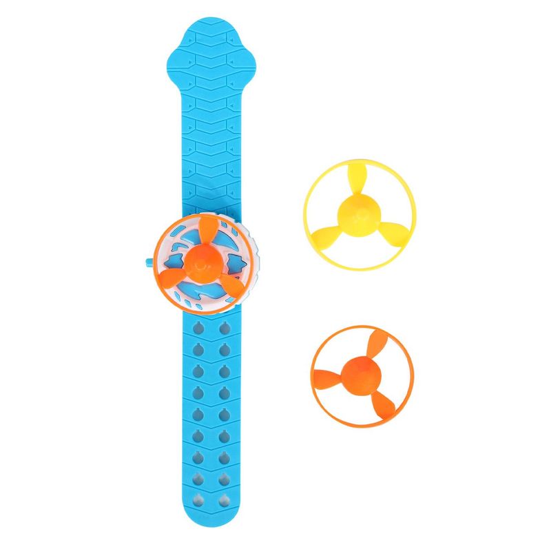 Fashion, accesorii si bijuterii - Copii - Accesorii copii - Bijuterii si ceasuri copii - Bratara lansatoare discuri zburatoare, super launcher, culoare bleu, potrivita pentru varsta 3+ ani - Infinity.ro