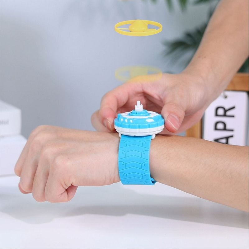 Fashion, accesorii si bijuterii - Copii - Accesorii copii - Bijuterii si ceasuri copii - Bratara lansatoare discuri zburatoare, super launcher, culoare bleu, potrivita pentru varsta 3+ ani - Infinity.ro