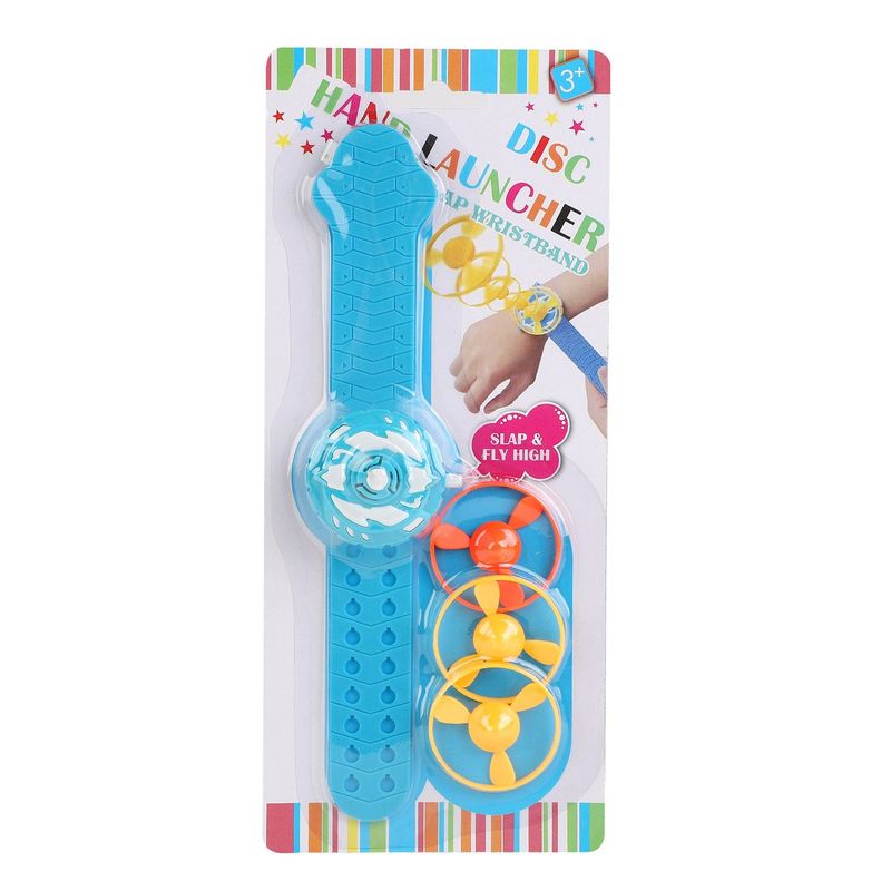 Fashion, accesorii si bijuterii - Copii - Accesorii copii - Bijuterii si ceasuri copii - Bratara lansatoare discuri zburatoare, super launcher, culoare bleu, potrivita pentru varsta 3+ ani - Infinity.ro