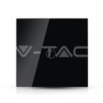 Casa si Gradina - Electrice - Accesorii electrice - Accesorii prize si intrerupatoare - Intrerupator negru WIFI Touch 1 circuit compatibil Amazon Alexa & Google Home negru V-Tac SKU-8423 VT-5003-B - Infinity.ro