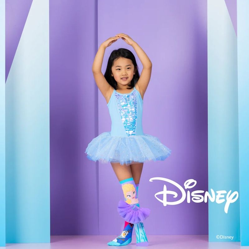 Fashion, accesorii si bijuterii/Copii/Lenjerie si pijamale copii/Sosete si dresuri copii - Sosete lungi colorate Madmia pentru fete fantasy Elsa & Anna 3-5 ani - Infinity.ro