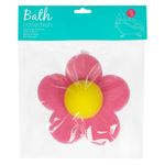 Ingrijire personala si Cosmetice - Ingrijire personala - Ingrijire corp - Bureti de baie - Burete baie, model floare, culori fucsia galben, dimensiuni 14.5 x 14 x 3.5cm - Infinity.ro