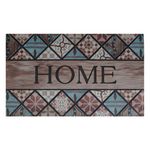 Casa si Gradina - Textile si covoare - Covoare - Covorase intrare - Covoras usa, model placi, mesaj "home", multicolor, 75 x 45cm, cauciuc cu material textil - Infinity.ro