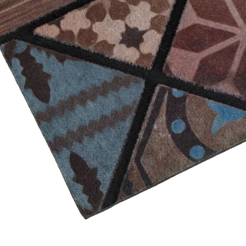 Casa si Gradina - Textile si covoare - Covoare - Covorase intrare - Covoras usa, model placi, mesaj "home", multicolor, 75 x 45cm, cauciuc cu material textil - Infinity.ro