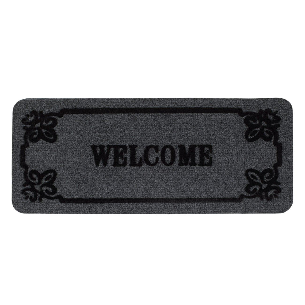 Covoras intrare, welcome, mocheta, gri, 60x 25cm