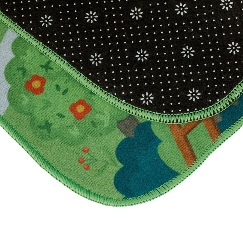 Casa si Gradina - Textile si covoare - Covoare - Covoare copii - Covor decorativ copii, model ferma, antiderapant, verde, 160x 130cm - Infinity.ro