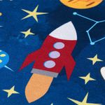 Casa si Gradina - Textile si covoare - Covoare - Covoare copii - Covor decorativ, model spatial, albastru, 60x 90 cm, antiderapant - Infinity.ro