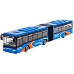 Jucarii, Copii si Bebe - Jucarii si jocuri - Vehicule si jucarii cu telecomanda - Masinute - Autobuz jucarie die cast, model scala 1:48, culoare albastru-galben, metal, 21 x 3 x 3cm - Infinity.ro