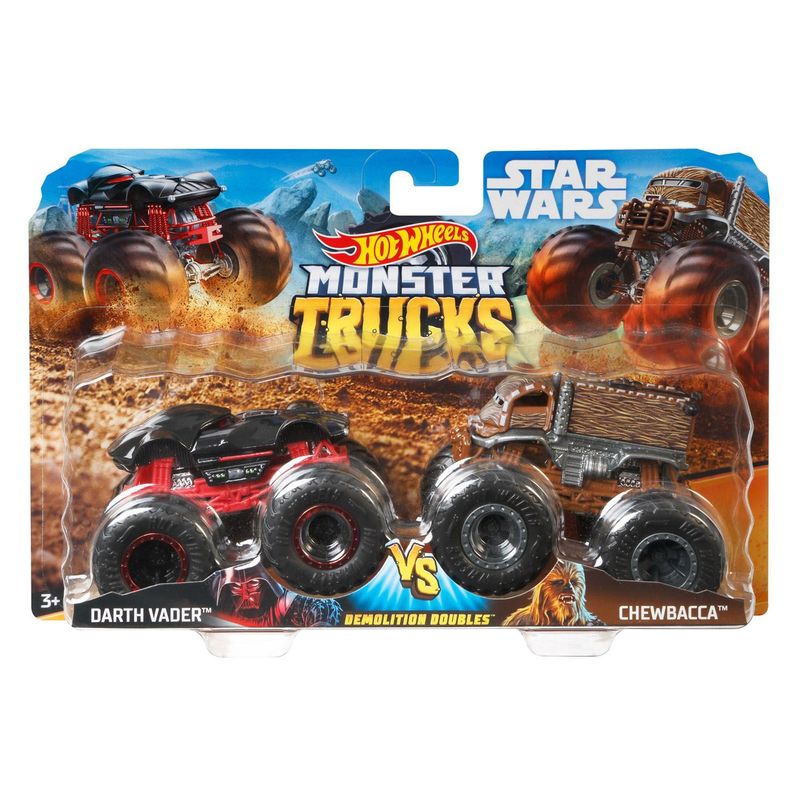 Jucarii, Copii si Bebe - Jucarii si jocuri - Vehicule si jucarii cu telecomanda - Masinute - Set masini hot wheels monster trucks, mattel, 2 bucati, multicolor - Infinity.ro