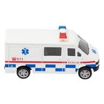 Jucarii, Copii si Bebe - Jucarii si jocuri - Vehicule si jucarii cu telecomanda - Masinute - Jucarie auto ambulanta, albastru si rosu, metal, scara 1:43, miscare in spate, pentru baieti - Infinity.ro