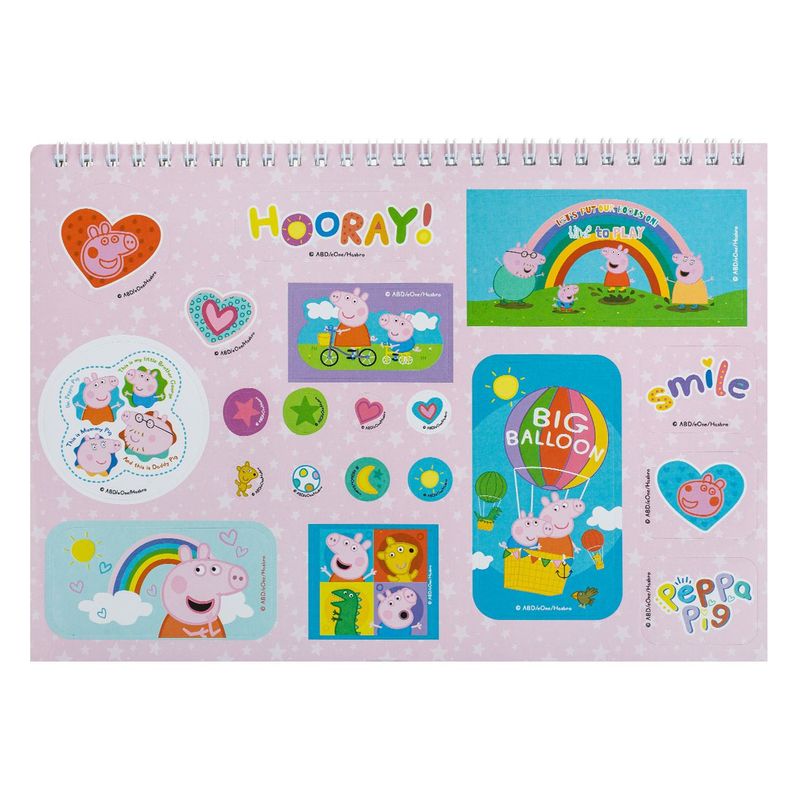 Carti si Birotica - Rechizite - Pictura si desen - Blocuri desen - Bloc desen, peppa pig, spirala, autocolante, 30 file, multicolor - Infinity.ro