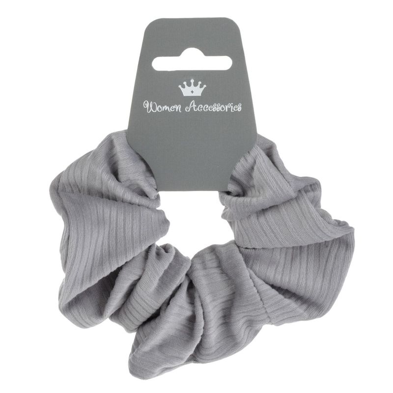 Fashion, accesorii si bijuterii - Femei - Accesorii femei - Accesorii pentru par femei - Elastic par, femei, catifea ribbed, culoare gri - Infinity.ro