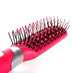 Ingrijire personala si Cosmetice - Ingrijire personala - Ingrijire par - Perii de par si piepteni - Perie par dreptunghiulara, plastic, fucsia argintiu - Infinity.ro