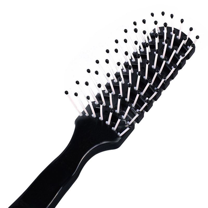 Ingrijire personala si Cosmetice - Ingrijire personala - Ingrijire par - Perii de par si piepteni - Perie par dreptunghiulara, plastic, negru, antiderapant - Infinity.ro